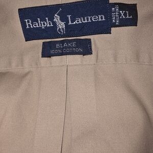 Ralph Lauren Tan Cotton Shirt XL